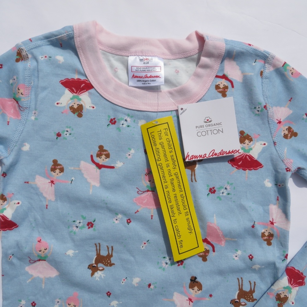 Hanna Andersson 150 Girls Pajamas Organic NEW 12 - Picture 5 of 8